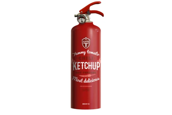 Safe-T Designfeuerlöscher Ketchup